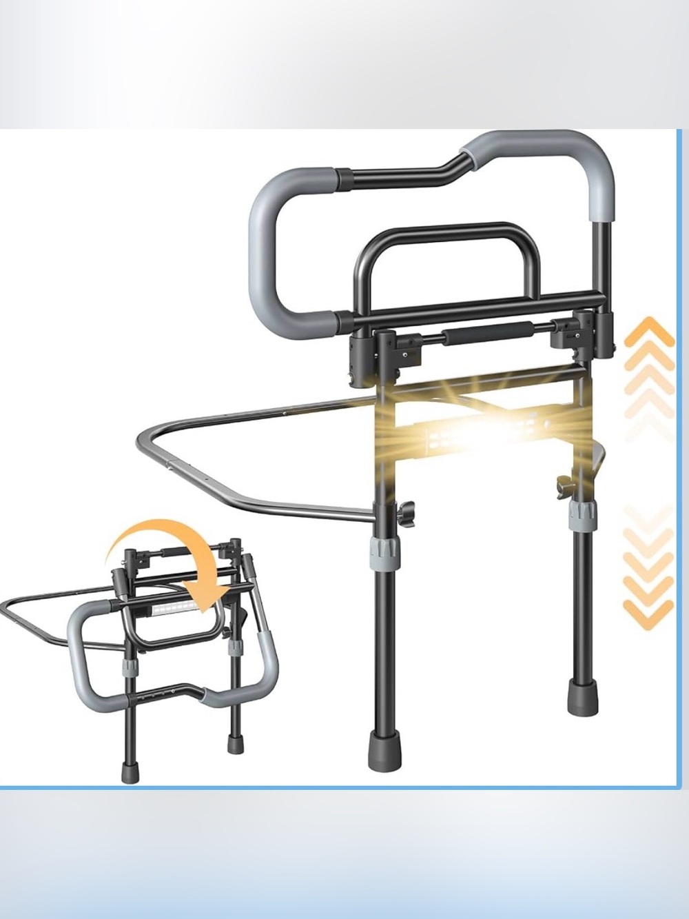 New Open Box Noerishia Portable Foldable Bed Rails for Elderly Adults Safety
